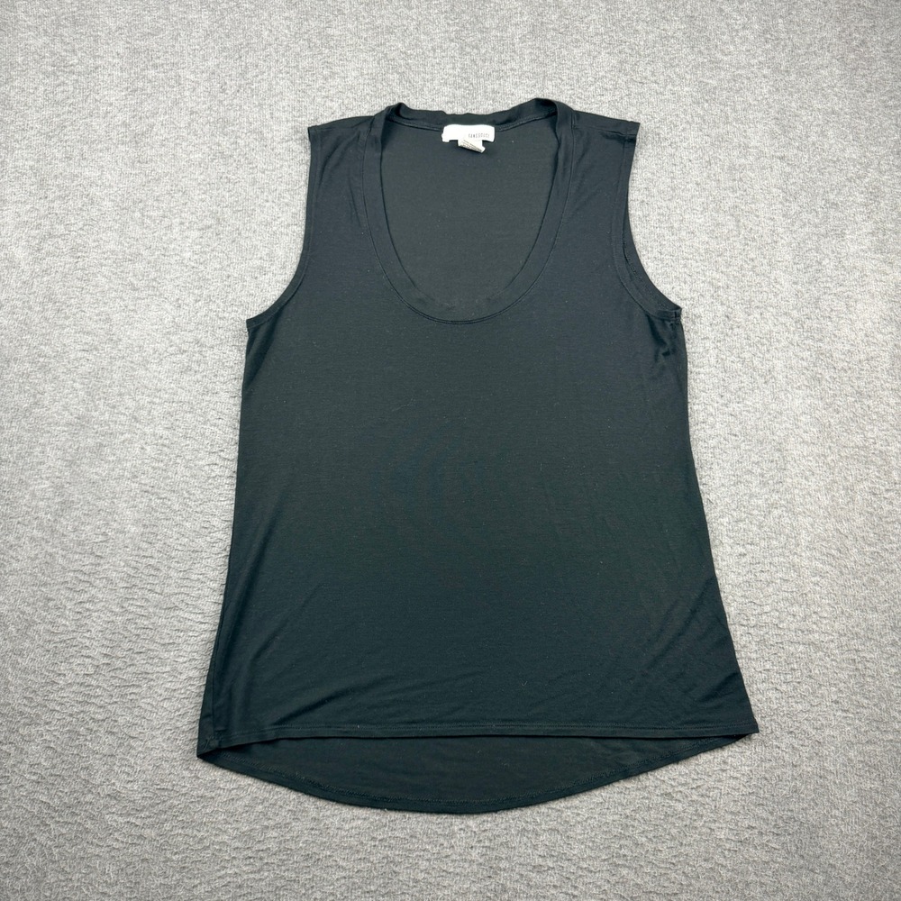 Sans Souci Black Women's S Small Modal Spandex Scoop Neck Muscle Tank Top T4541